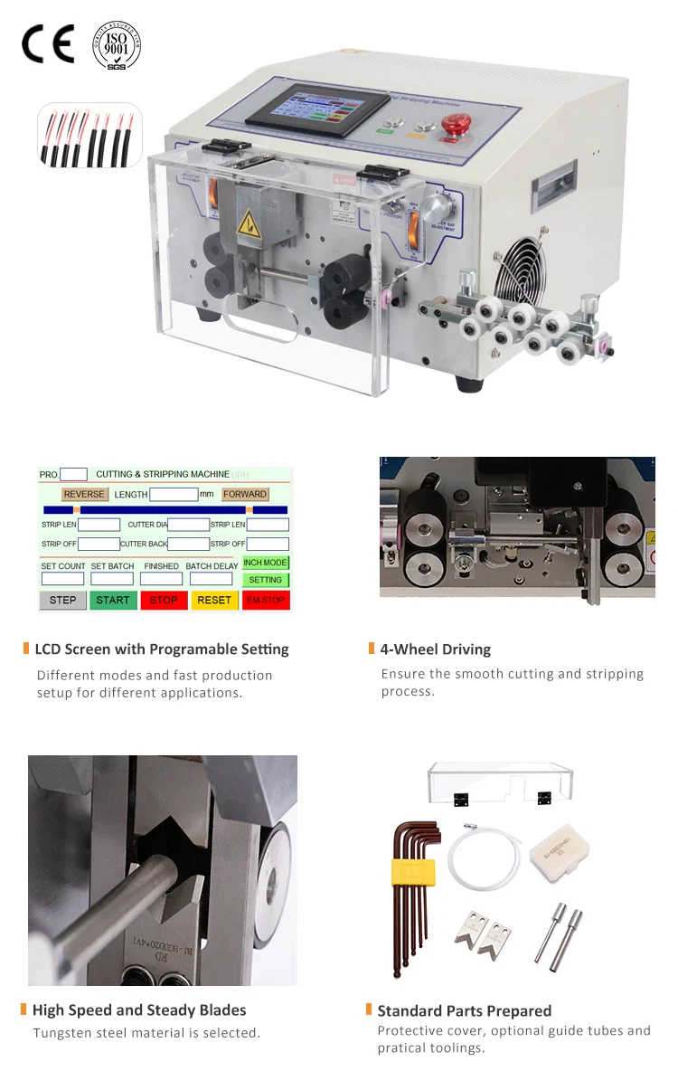 Double layer round sheath wire stripping cutting machine WPM-YH3 Fiber Wire Strip Machine, Jacket Cable Strip Machine, Cable Stripping Machinery Dubbelskikts rundskivan trådavskärmningsmaskin WPM-YH3 Fibertrådsremmaskin, mantel kabelremsmaskin, kabelavtagningsmaskin