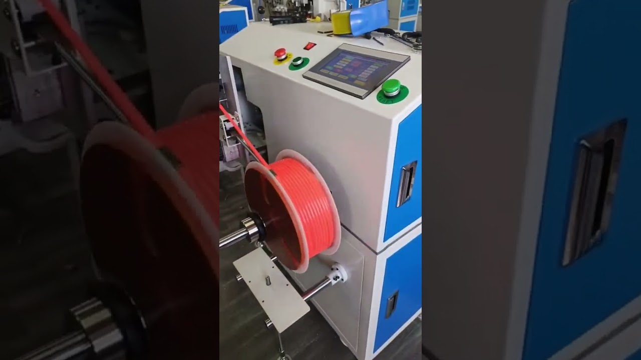 高效軟管與PVC管捲繞機｜精準計米、整齊收捲，工廠自動化必備 #管材包裝