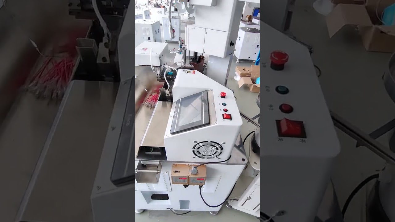 自動化線束加工：搪錫與外殼插入機 #工廠 #機械 #電纜剝線機