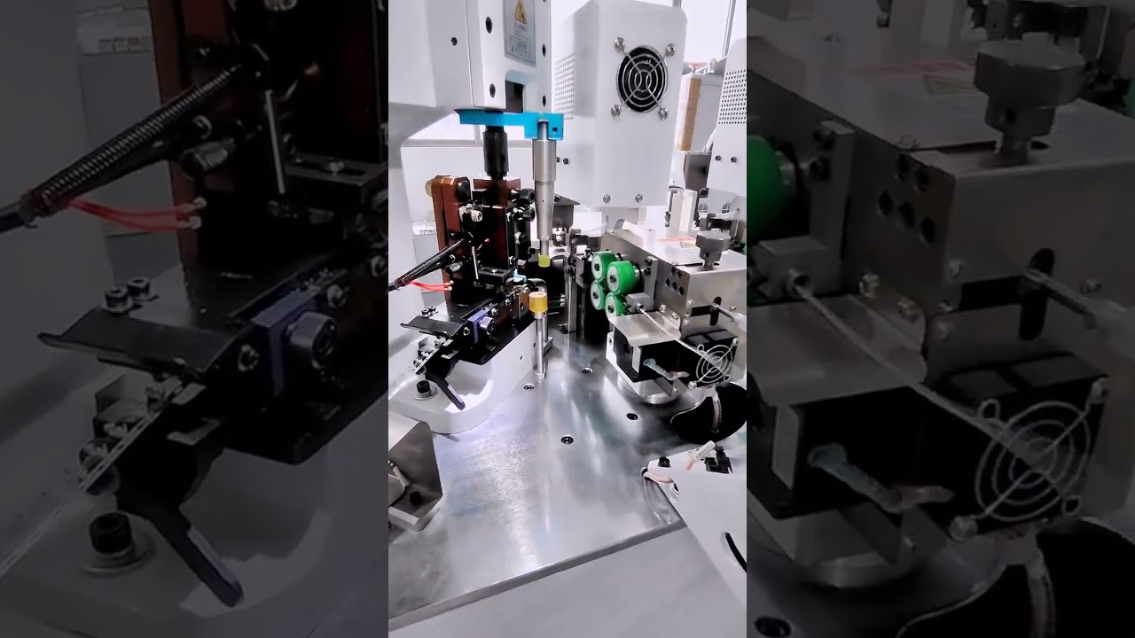 雙線雙頭壓接與壓著機 #機器 #電纜剝線機 #工廠