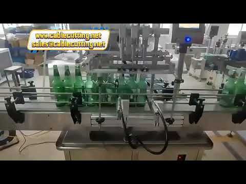 小型塑膠玻璃圓瓶啤酒飲料蜂蜜液體膏體氣動填充機生產線