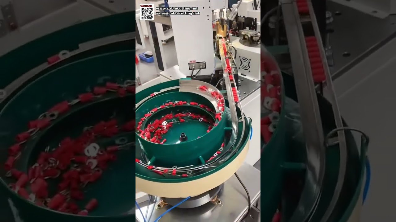 O型/U型預絕緣鬆散端子自動壓接機｜震動盤送料系統，高速高效