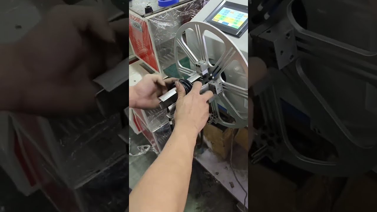 具備頭尾保留功能的繞線與捆紮機 #工廠 #機械