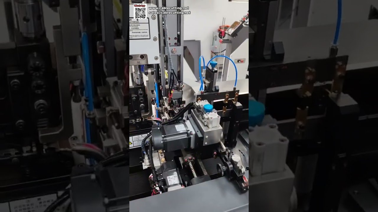 高效自動雙頭端子壓接機｜防水塞插入一體機，線束生產利器